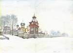 Monastery. Winter